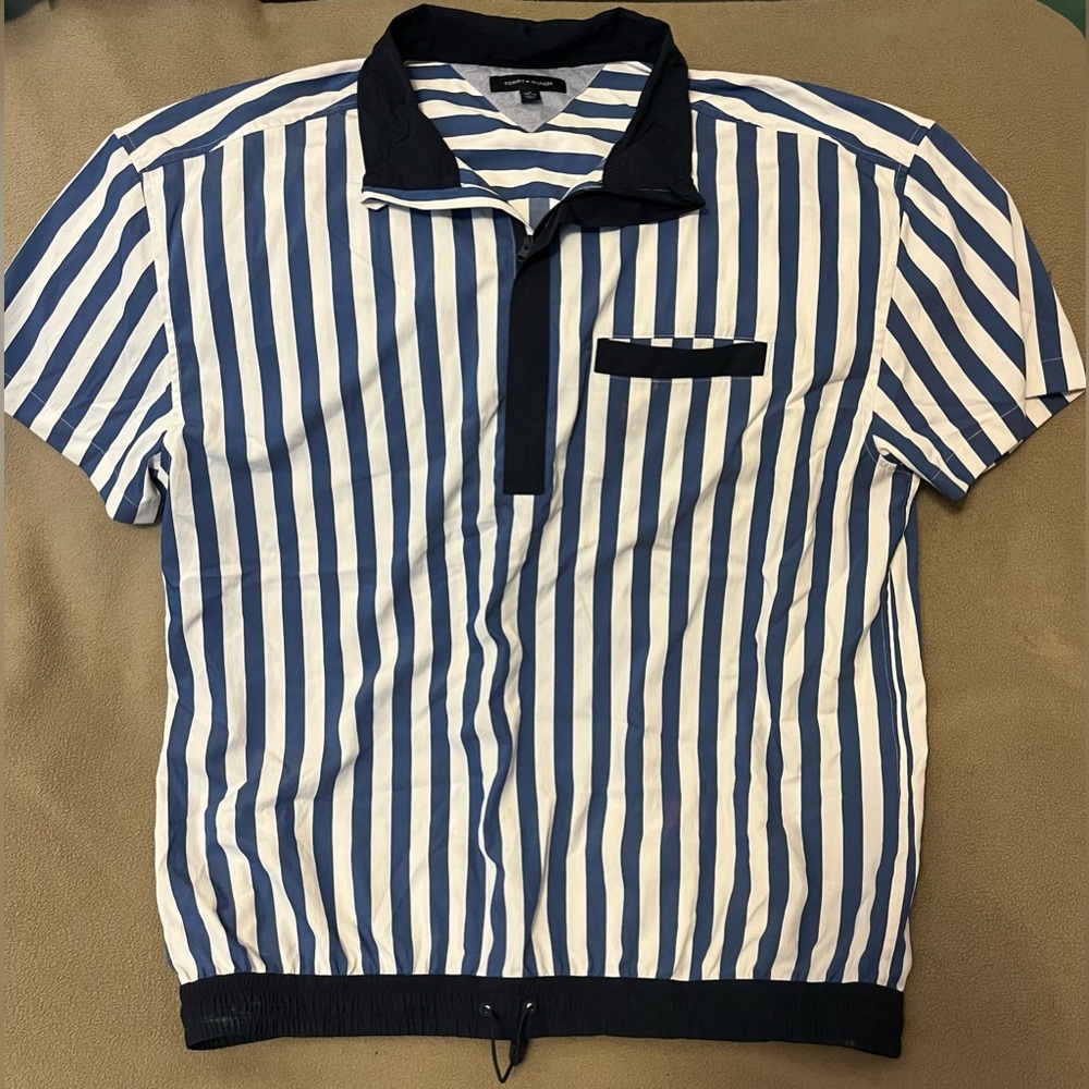 White shirt with stripes